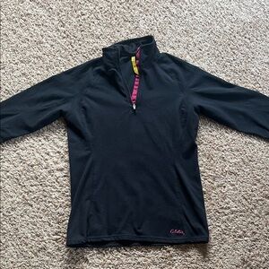Cabela's Black Pullover with Pink Trim